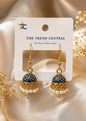 ✨ Royal Blue Pearl Jhumka Earrings ✨