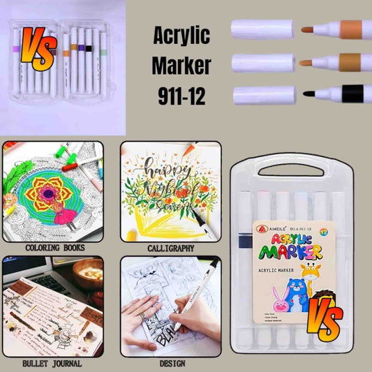 Premium Acrylic Paint Markers Set – Water-Based & Multi-Surface