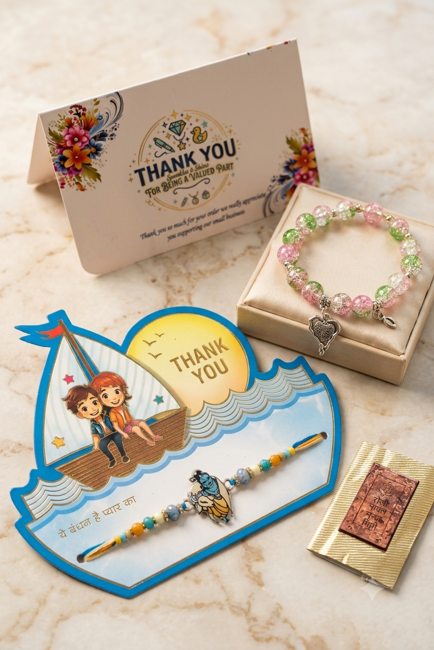 Rakhi & Bracelet Gift Combo