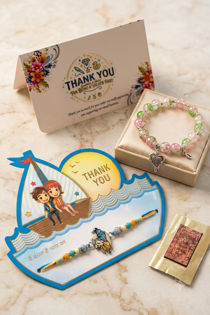 Rakhi & Bracelet Gift Combo