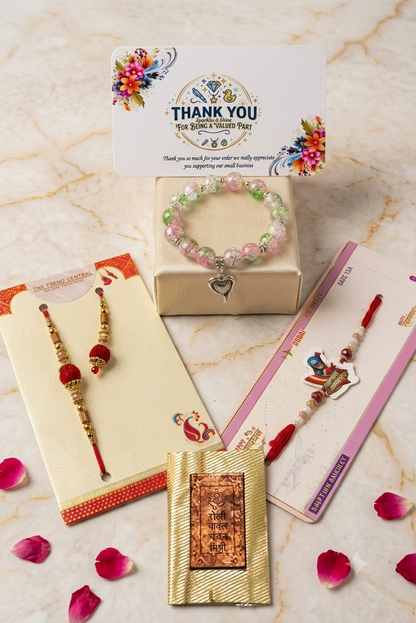 Sparkle'S & Shine Mega Family Rakhi & Bracelet Festive Combo