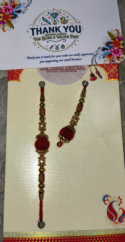 Sparkle'S & Shine Mega Family Rakhi & Bracelet Festive Combo